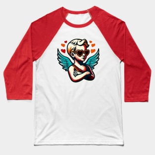 Vintage Pop Art Love: Cupid-Themed Valentine's Day Tee Baseball T-Shirt